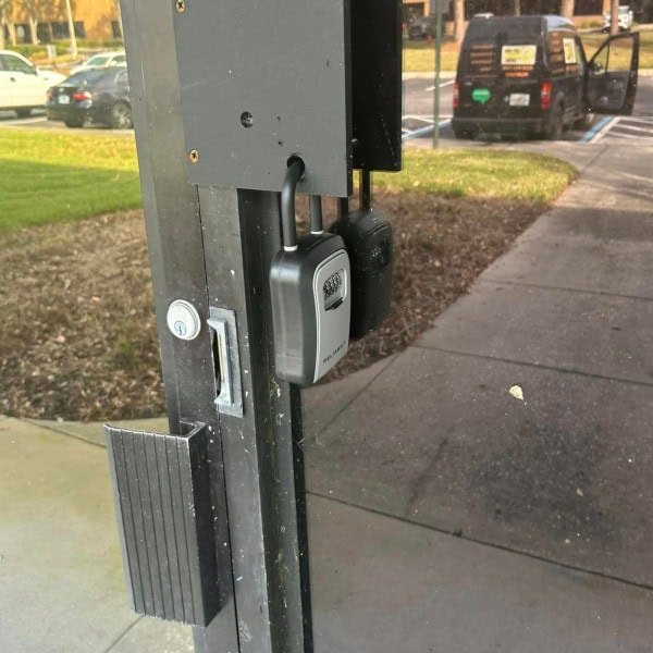 Realtors Lock box on door